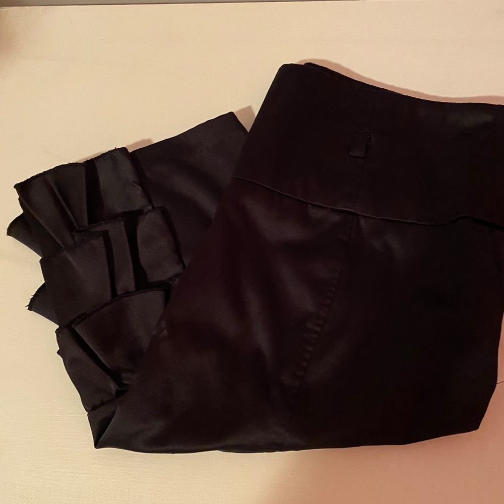 Black satin skirt